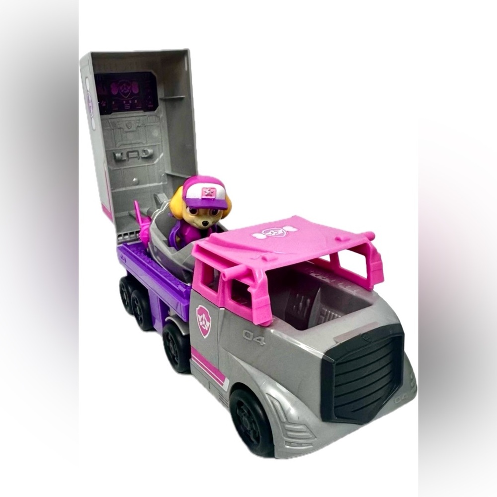 Paw Patrol Skye big truck pup with hidden fold up jet. Rare.